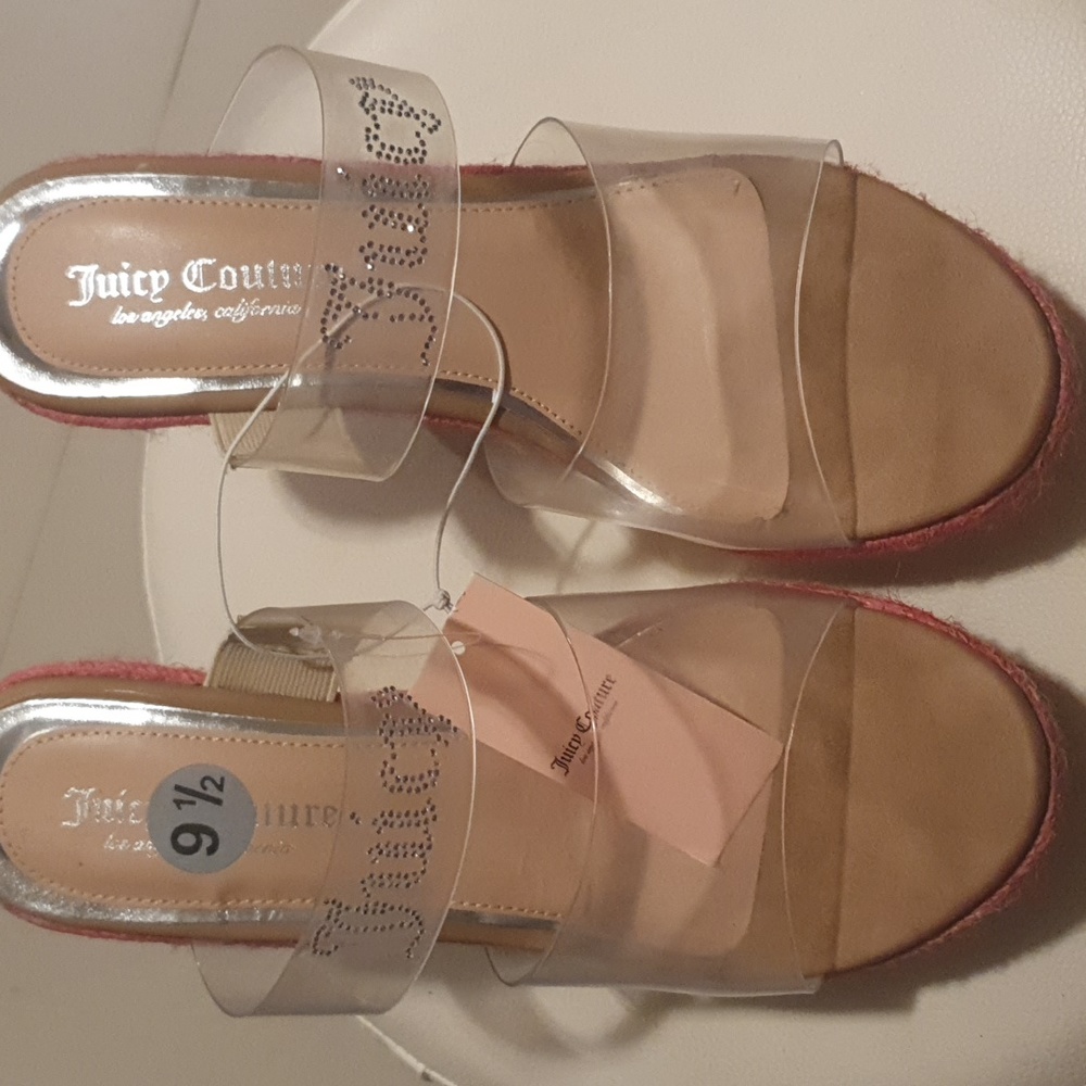 NWT Juicy couture Rainbow 🌈 wedges